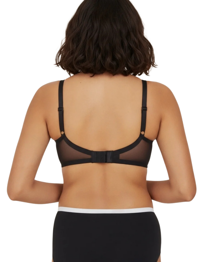 FULL COVERAGE SUPER SUPPORT CUT & SEW CUPS MINIMIZER BRA-BLACK