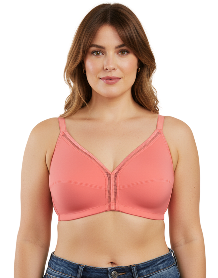 TRUE CURVE WIRE-FREE MINIMIZER BRA-GEORGIA PEACH