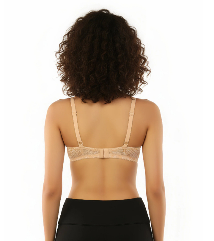 COTTON UNDERWIRED LIGHTLY PADDED T-SHIRT BRA - Toasted Almond