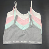 LOSHA TEENS  PACK OF 4 SEAMLESS TRAINING BRAS-BPINK/WHITE/MINT/GREY