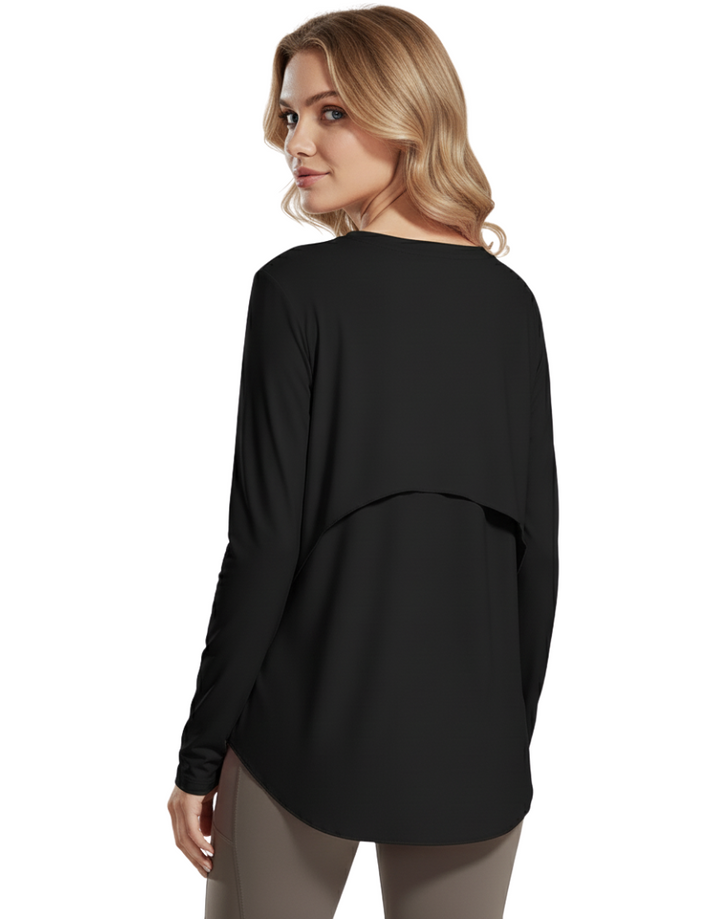 LOSHA EASY MOVEMENT RELAXED FIT T-SHIRT- BLACK