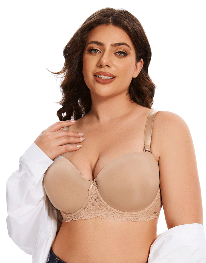 Losha Curvy Lightly Padded strapless Bra-SKIN