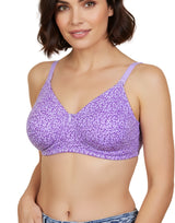 COTTON DOUBLE LAYERED NON WIRED PRINTED WITH CONVERTIBLE STRAPS -LAVENDAR PRINT