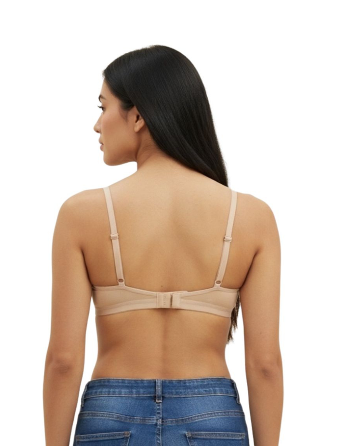 LOSHA WIRED LEVEL 2 PUSH-UP BRA WITH POWER MESH WINGS -SKIN