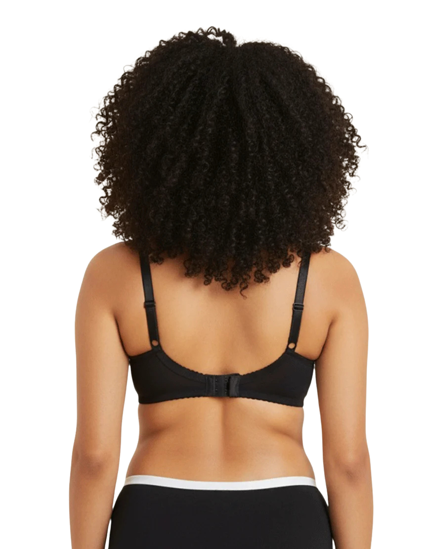 COTTON DOUBLE LAYERED SAG LIFT MINIMIZER BRA-BLACK