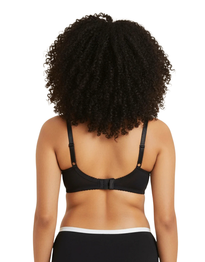 COTTON DOUBLE LAYERED SAG LIFT MINIMIZER BRA-BLACK