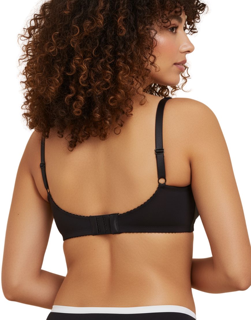COTTON DOUBLE LAYERED SAG LIFT MINIMIZER BRA-BLACK