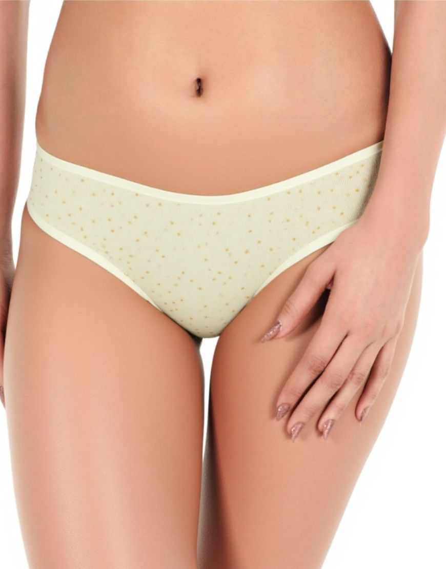PACK OF 5 SUPER SOFT COTTON STRETCH PRINTED BIKINI BRIEFS -POLKA DOTS