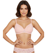 Butterfly back Bra With Lacy Panty SET-PEACH PEARL