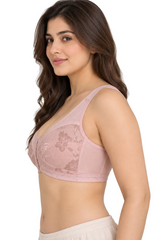POST SURGICAL BRA WITH FRONT AND SHOULDER HOOKS PINK