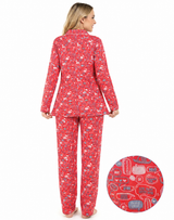 SIESTA PEACH FINISH BUTTON DOWN SHIRT & PJ SET-PINK