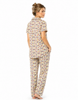 SIESTA COTTON BUTTON DOWN SHIRT & PJ SET- SPRING WHITE