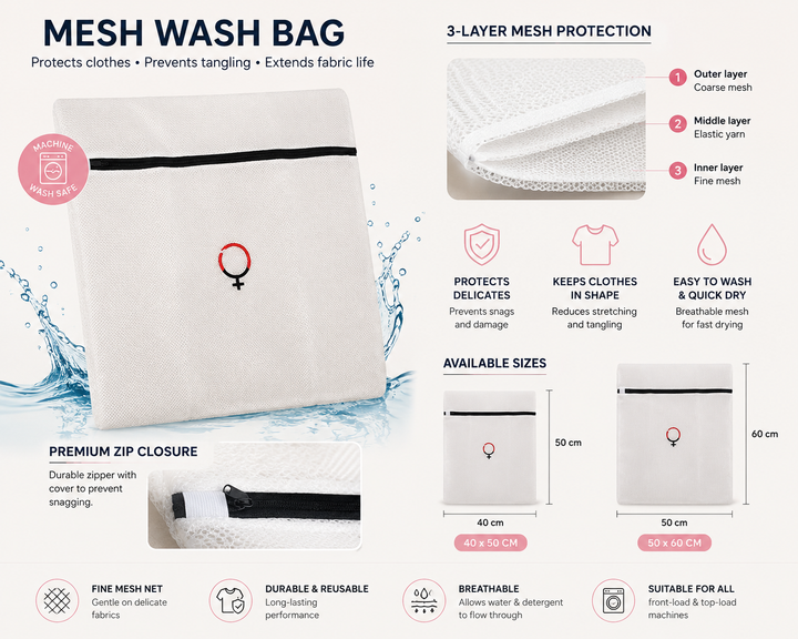 LOSHA Premium 3D Spacer Mesh Laundry Wash Bag