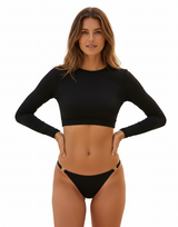 Losha Low waist Laser Cut Stylish Panty -BLACK