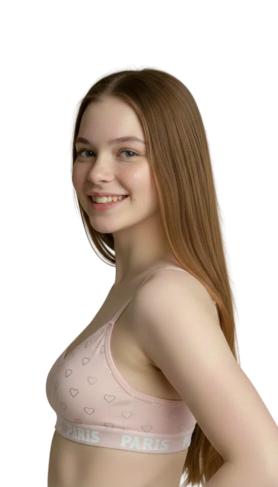 LOSHA TEENS  PACK OF 4 SEAMLESS TRAINING BRAS-BPINK/WHITE/MINT/GREY