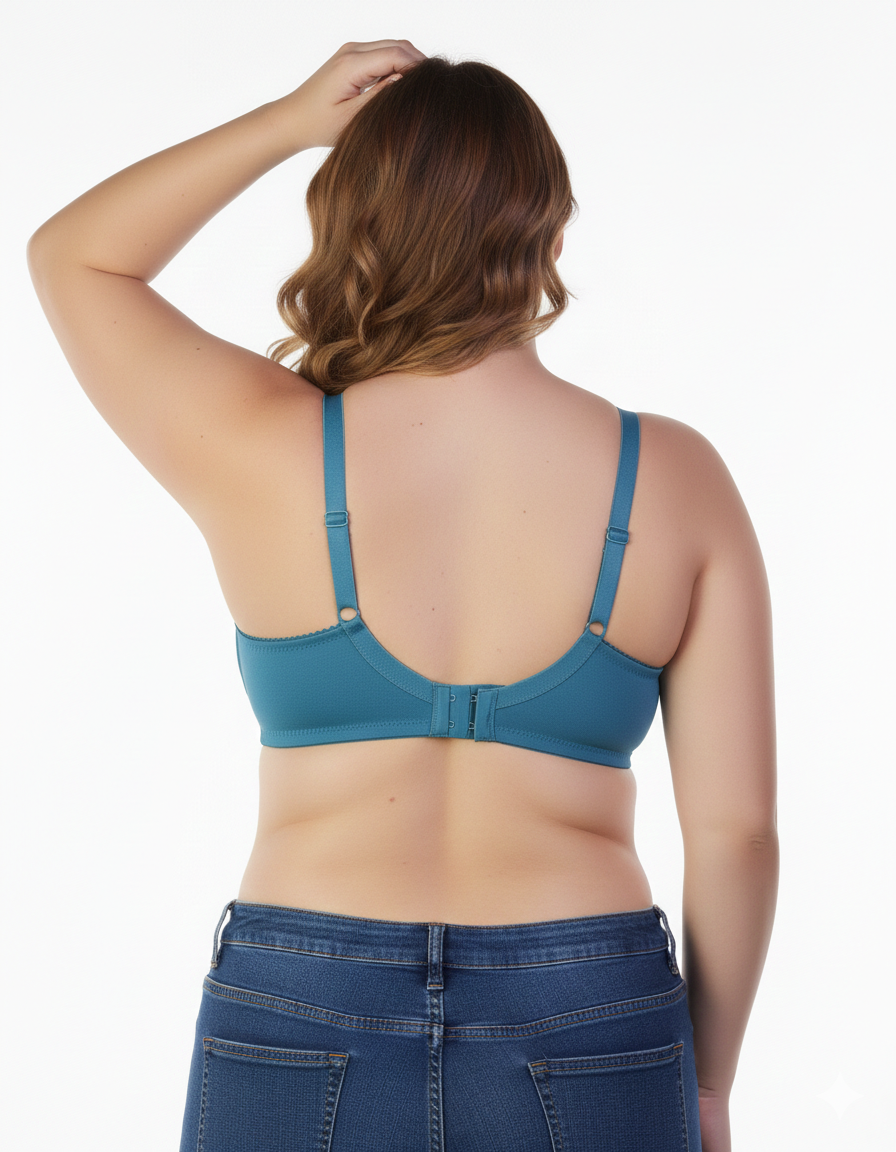 PLUS SIZE BRA - FJORED BLUE