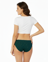 PACK OF 5 SUPER SOFT COTTON STRETCH PRINTED BIKINI BRIEFS -ARMY