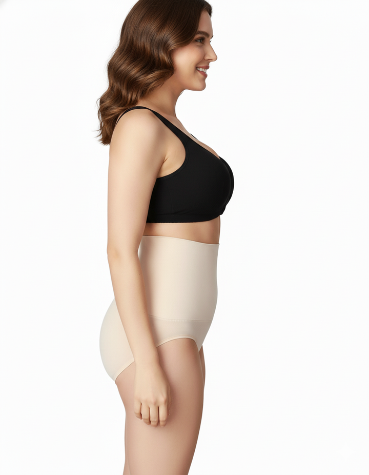LOSHA SEAMLESS MEDIUM COMPRESSION SHAPING BRIEF -Cream