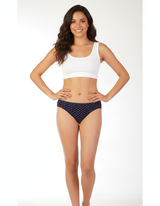 PACK OF 5 SUPER SOFT COTTON STRETCH PRINTED BIKINI BRIEFS -PUMPKIN