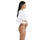 Losha Low waist Laser Cut Stylish Panty-COFFEE