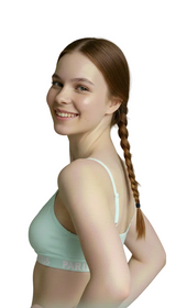 LOSHA TEENS  PACK OF 4 SEAMLESS TRAINING BRAS-BPINK/WHITE/MINT/GREY