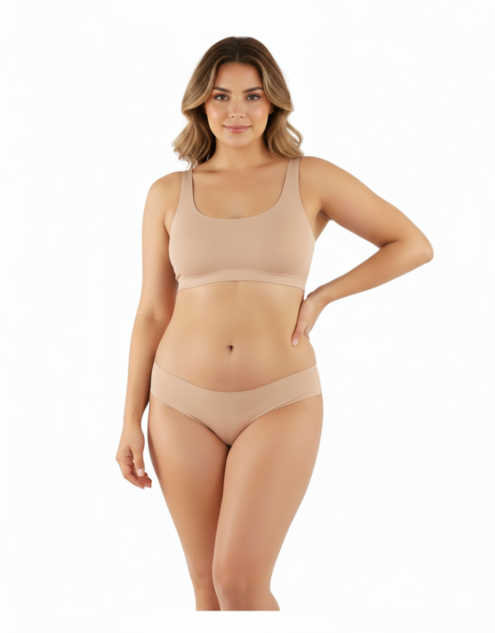 LOSHA NO PANTY LINES LASER CUT BIKINI BRIEF CREAM