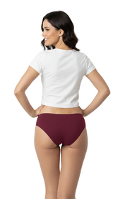 LOSHA SUPER SOFT COTTON STRETCH BIKINI BRIEF -MAROON