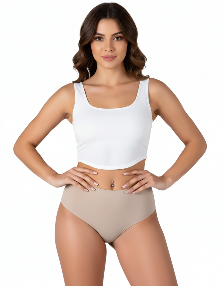 High waist Laser Cut Panty -SKIN