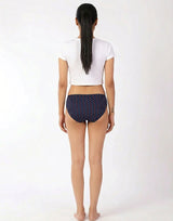 LOSHA SUPER SOFT COTTON STRETCH PRINTED BIKINI BRIEF -BLUE POLKA DOT