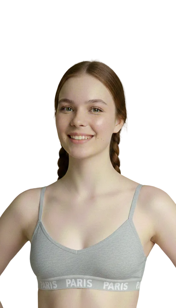 LOSHA TEENS  PACK OF 4 SEAMLESS TRAINING BRAS-BPINK/WHITE/MINT/GREY