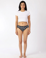 LOSHA SUPER SOFT COTTON STRETCH PRINTED BIKINI BRIEF -PLAM TREE