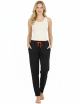 LOSHA WIDE WAISTBAND SINGLE PANT-JET BLACK
