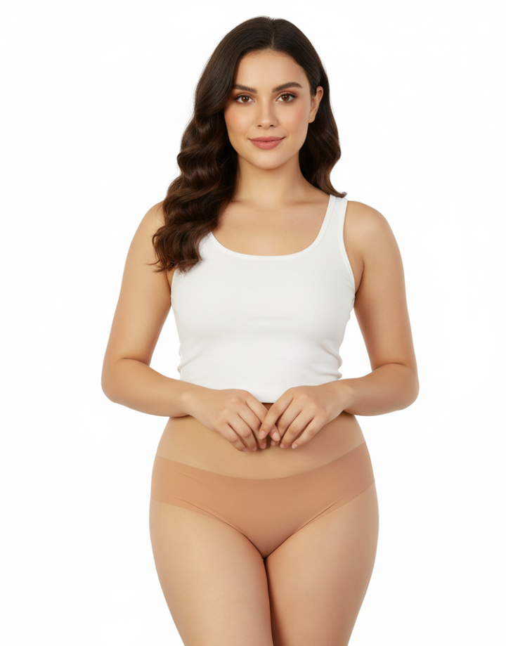 LOSHA NO PANTY LINES LASER CUT BIKINI BRIEF SKIN