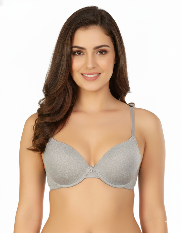 Pack of 3 Microfiber Wired Pushup T-Shirt Bras-Dusty Cedar