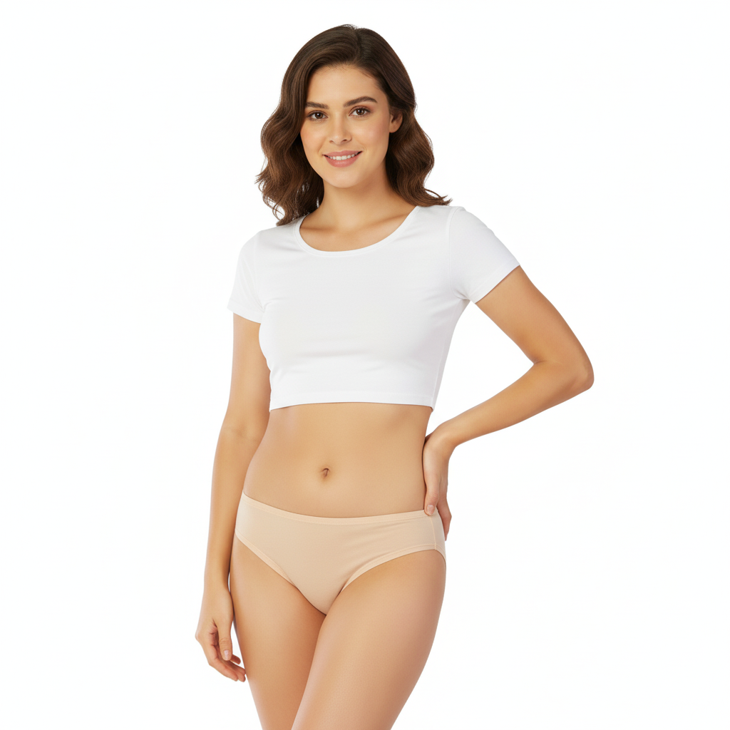 PACK OF 5 SUPER SOFT COTTON STRETCH PRINTED BIKINI BRIEFS -POLKA DOTS