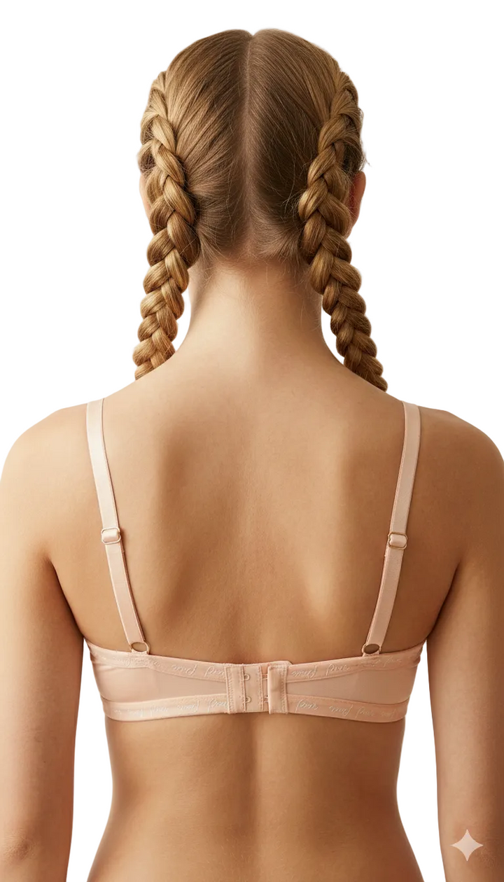 LOSHA GIRL PACK OF 3 COTTON WIRED LIGHTLY PADDED BRAS-VPINK/SKIN/BPINK/WHITE