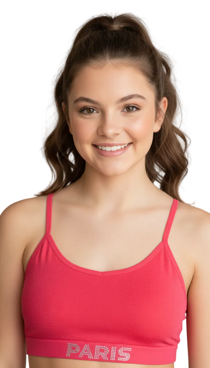 LOSHA TEENS  PACK OF 4 SEAMLESS TRAINING BRAS-VPINK/SKIN/WHITE/BPINK