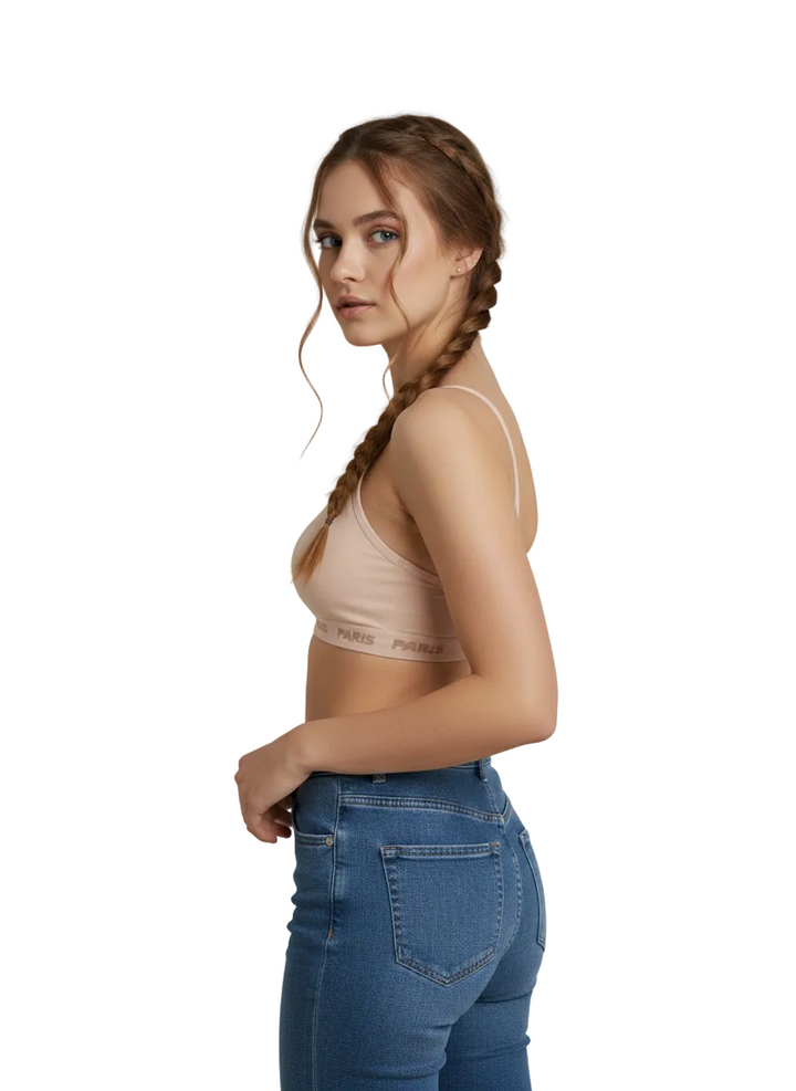 LOSHA TEENS  PACK OF 4 SEAMLESS TRAINING BRAS-VPINK/SKIN/WHITE/BPINK