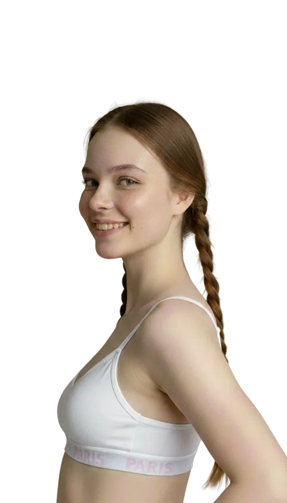 LOSHA TEENS  PACK OF 4 SEAMLESS TRAINING BRAS-BPINK/WHITE/MINT/GREY