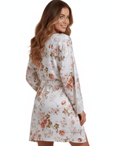 Losha Deep Love Silk 3 Piece Nighty-Flower Print