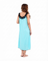 Losha Lace Neck full length nighty with thong