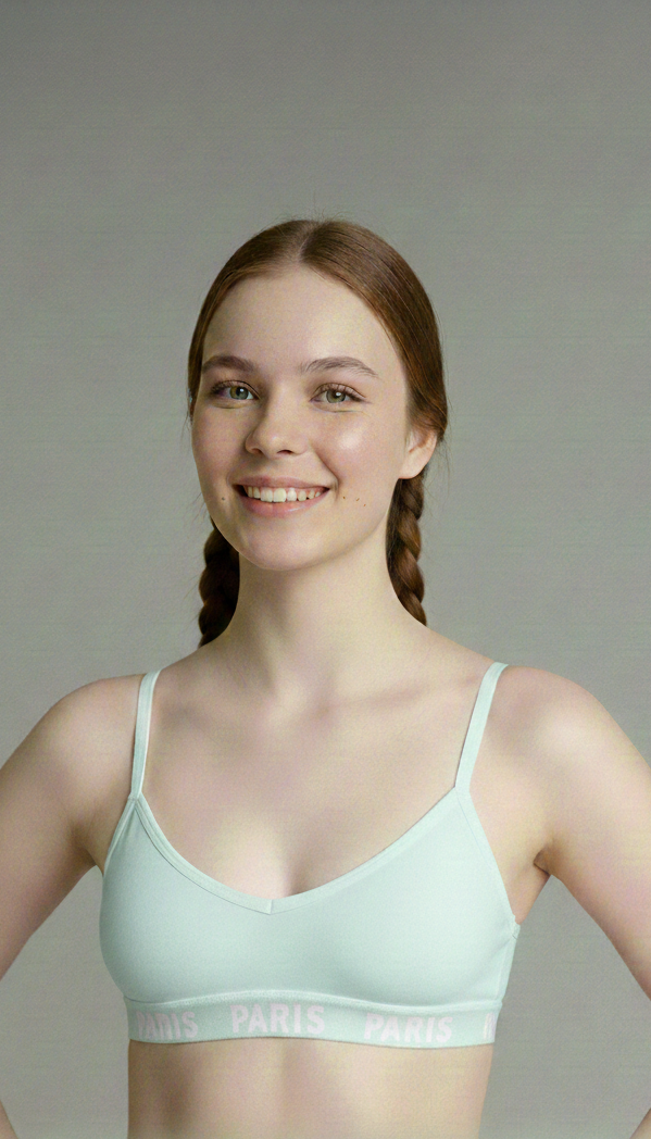 LOSHA TEENS  PACK OF 4 SEAMLESS TRAINING BRAS-BPINK/WHITE/MINT/GREY