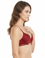 PACK OF 2 LEVEL-1 PUSH UP BRAS – BLACK/RED DAHILA