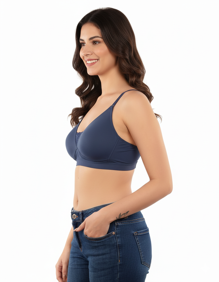 LIGHTLY PADDED NON WIRED T SHIRT BRA-SARGASSO SEA
