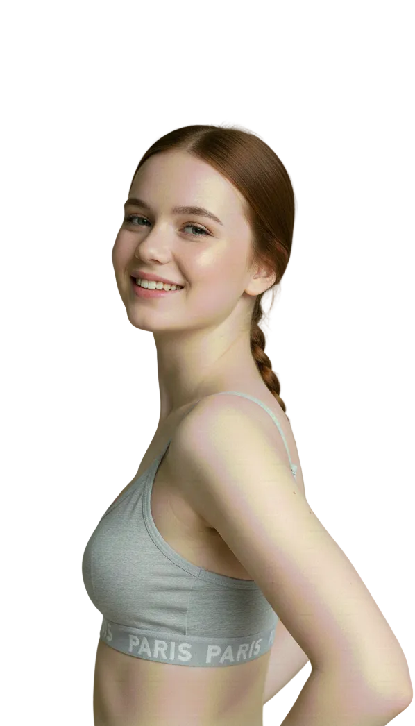 LOSHA TEENS  PACK OF 4 SEAMLESS TRAINING BRAS-BPINK/WHITE/MINT/GREY