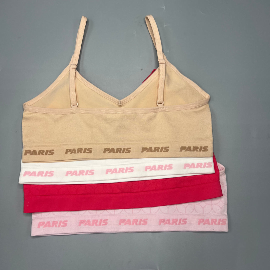 LOSHA TEENS  PACK OF 4 SEAMLESS TRAINING BRAS-VPINK/SKIN/WHITE/BPINK