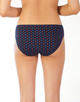 LOSHA SUPER SOFT COTTON STRETCH PRINTED BIKINI BRIEF -BLUE POLKA DOT