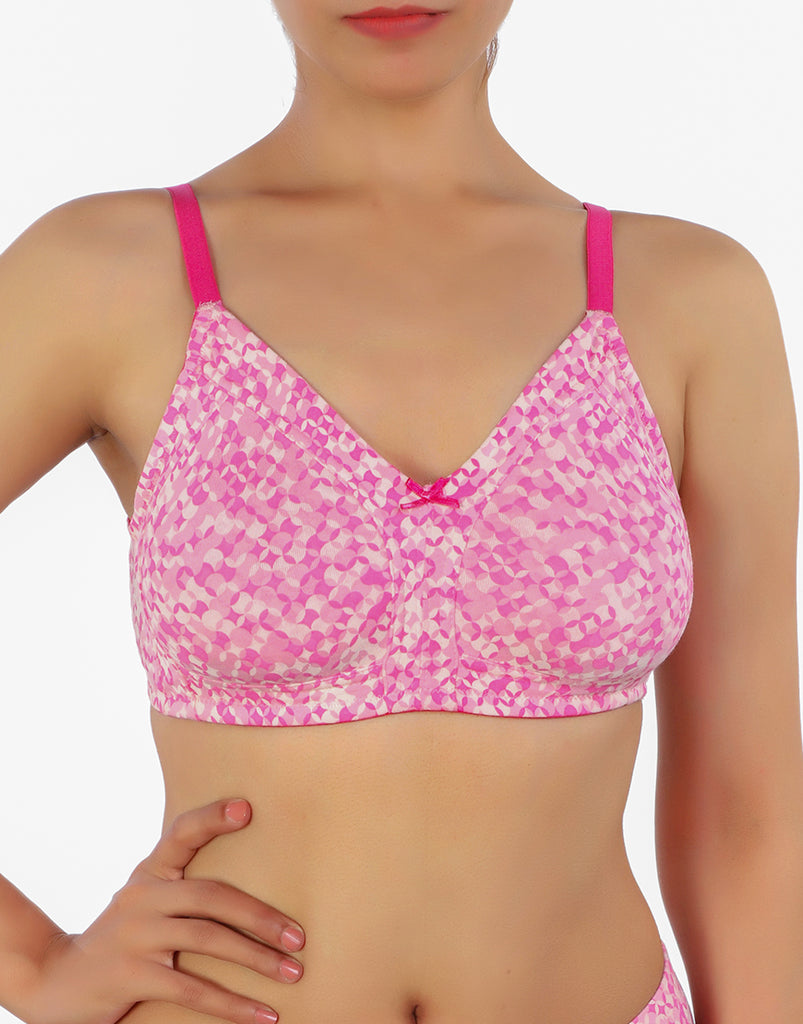 LOSHA DOUBLE LAYERED FULL COVERAGE COTTON WIREFREE BRA WITH