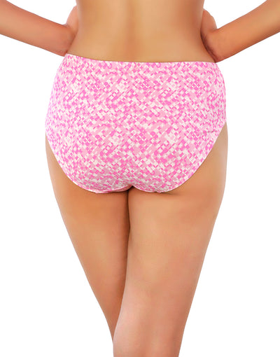 LOSHA COTTON BIKNI BREIF WITH DIAMOND GEOMETRIC-PINK PRINT