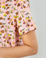 LOSHA COTTON PRINTED TOP & PJ SET- PINK